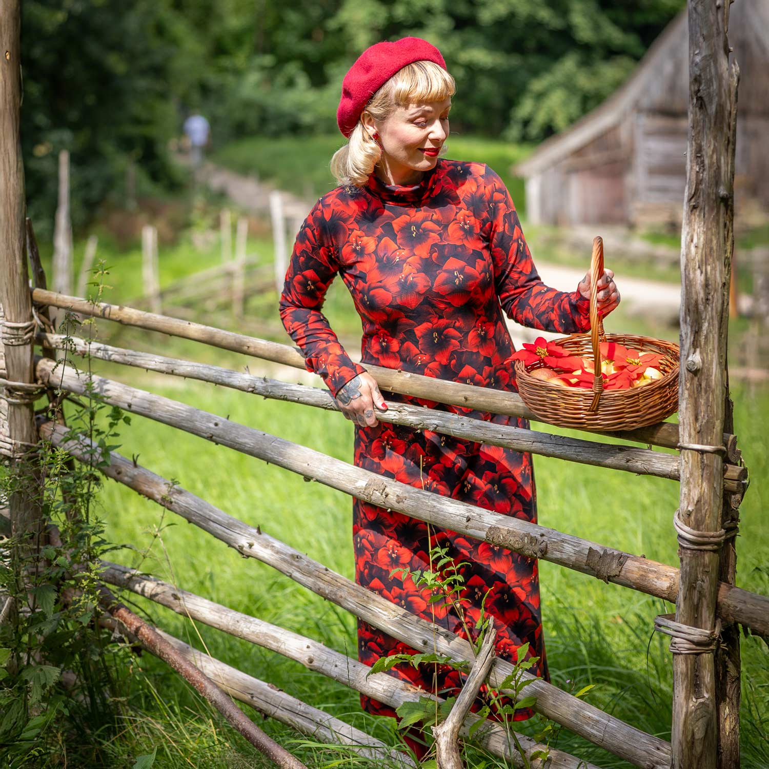 Poinsettia Bloom Dress